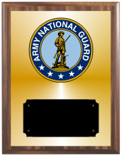 Army Plaque Group B on Simulated Walnut