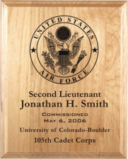 United States Air Force Laser Engraved Plaques from Trophy Express