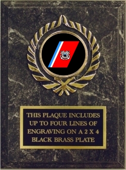 Simulated Black Marble Plaque with USCG Mark