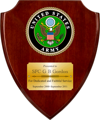 Army Shield Plaque