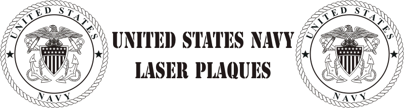 Navy Laser Plaque Title
