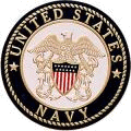 United States Navy Embossed Metal Logo